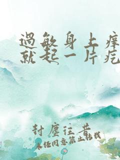 过敏身上痒一挠就起一片疙瘩