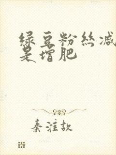 绿豆粉丝减肥还是增肥