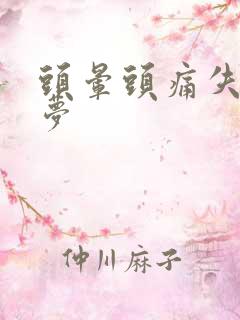 头晕头痛失眠多梦