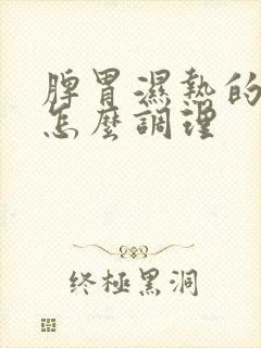 脾胃湿热的症状怎么调理