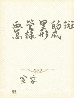 血管里的斑块是怎样形成