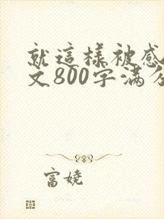 就这样被感动作文800字满分