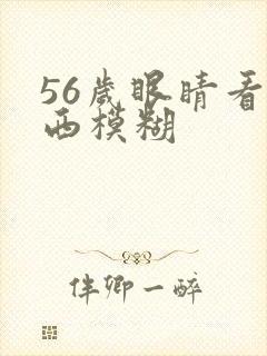 56岁眼睛看东西模糊