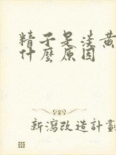 精子是淡黄色是什么原因