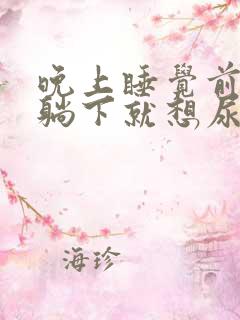 晚上睡觉前尿频躺下就想尿