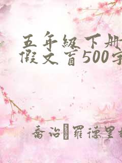 五年级下册作文假文盲500字