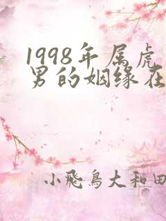 1998年属虎男的姻缘在哪年