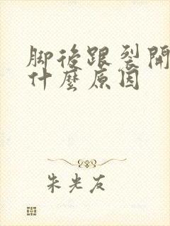 脚后跟裂开了是什么原因