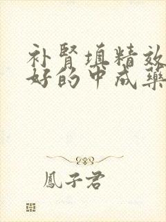 补肾填精效果最好的中成药