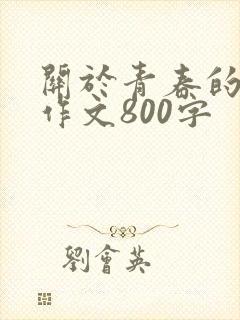 关于青春的高中作文800字