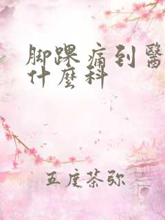 脚踝痛到医院挂什么科