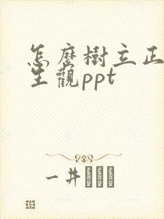 怎么树立正确人生观ppt