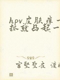 hpv皮肤痒一抓就凸起一块红的