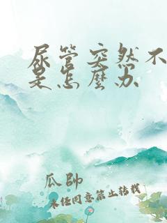 尿管突然不流尿是怎么办