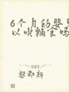 6个月的婴儿可以吃辅食吗