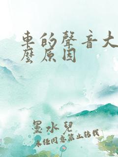 车的声音大是什么原因