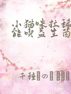 小猫咪拉稀能不能吃益生菌