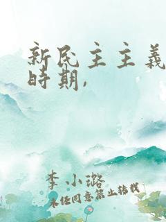 新民主主义革命时期,