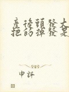 产后头发大把大把的掉发是怎么回事