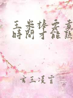 玉米棒要煮多长时间才能熟