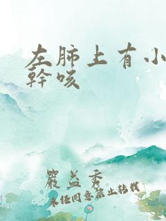 左肺上有小结节干咳