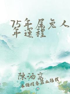 75年属兔人今年运程