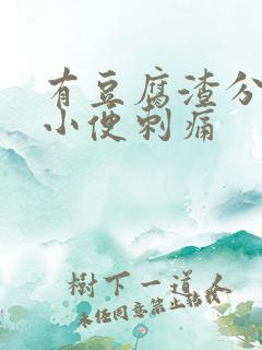 有豆腐渣分泌物小便刺痛