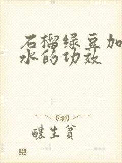 石榴绿豆加醋煮水的功效