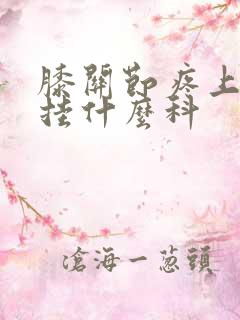 膝关节疼上医院挂什么科