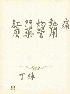 肛门灼热痛用什么药管用