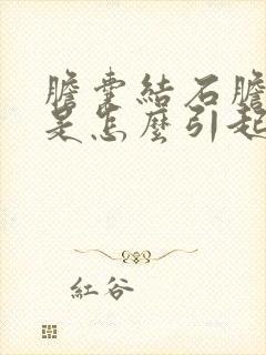 胆囊结石胆囊炎是怎么引起的