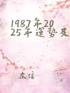 1987年2025年运势及运程