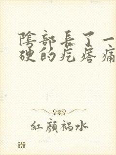 阴部长了一个硬硬的疙瘩痛