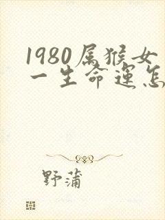 1980属猴女一生命运怎么样