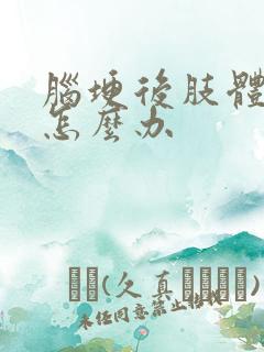 脑埂后肢体麻木怎么办