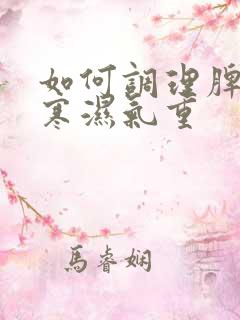 如何调理脾胃虚寒湿气重