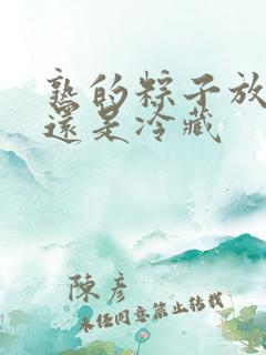 熟的粽子放冷冻还是冷藏