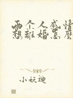 两个人感情不合想离婚怎么办