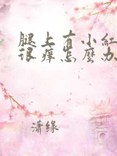 腿上有小红疙瘩很痒怎么办