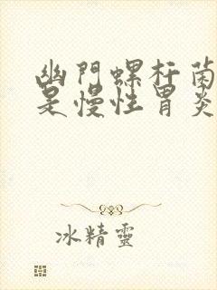 幽门螺杆菌感染是慢性胃炎的主要病因