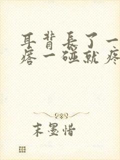 耳背长了一个疙瘩一碰就疼