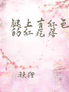 腿上有红色凸起的红疙瘩