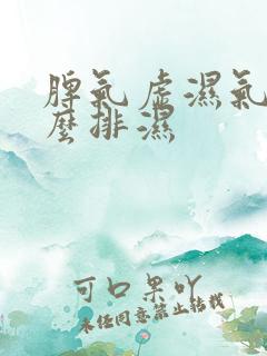 脾气虚湿气重怎么排湿