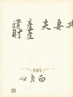 遗产 夫妻共同财产