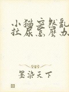 小猫突然乱拉屎拉尿怎么办