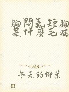 胸闷气短胸疼痛是什么毛病呢