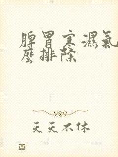 脾胃寒湿气重怎么排除