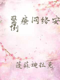 医疗网络安全案例