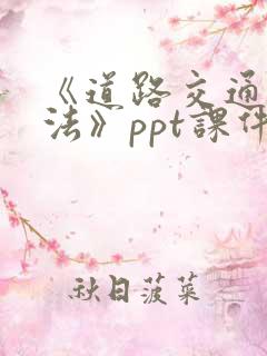 《道路交通安全法》ppt课件