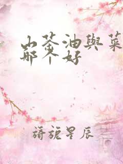 山茶油与菜籽油哪个好